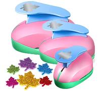Punch Set VSREI Maple Leaf Shaped Punch Pattern for Crafts, Scrapbooking, Photos, Greeting Cards, 9mm, 16mm, 25mm, Maple Leaf Paper Punch (Random Color)