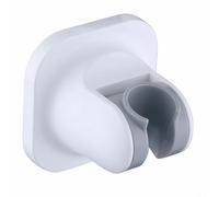 Punch-Support mural réglable pour pommeau de douche à main en plastique ABS avec autocollant (blanc)