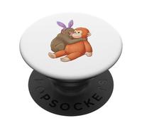 Punch The Monkey Lapin de Pâques câlin Mignon PopSockets PopGrip Adhésif