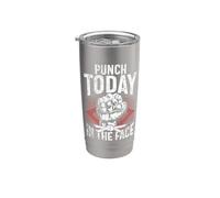 Punch today in the Face Karaté Gobelet isotherme en acier inoxydable double paroi