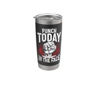 Punch today in the Face Karaté Gobelet isotherme en acier inoxydable double paroi