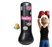 Punching Bag, Blow Up Sandbag, Anti Tipping Inflatable Boxing Toy 25.59x47.24 inches for Kids and, Fitness, Training, Home, Indoors, Gym, Workplace, Active Play and Exercise Fun