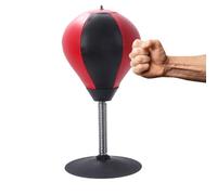 Punching Bag - PVC, 14.57x7.09x7.09in Boxing Bag Desktop Boxing Punch Ball | Durable Electroplated Spring Fitness Toy, Stress Relief Sports Equipment for Home, Office, Training, Workout, Gift