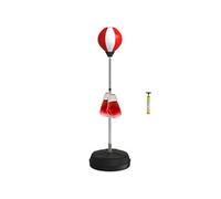HOMCOM Sac de Frappe sur Pied Hauteur Réglable 126-144 cm | Punching Ball sur Pied, avec Gants, Pompe, Base de Lestage, pour Adolescents et Débutants