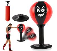 Punchingball de bureau, sac de frappe de bureau pour adultes, mini sac de boxe avec fortes ventouses et pompe à air, sac de boxe pour la maison et le bureau pour réduire le stress