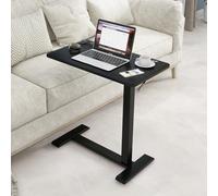 PUNCIA Table de Chevet Médicale Réglable avec roulettes Cachées 68x40 CM Bureau Debout Mobile Plateau Appoint Portable Table de Lit Amovible Chariot d'Ordinateur Roulant pour Hôpital et Maison (Noir)