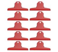 PUNELE 10pcs Clips Métalliques Pinces en Papier Grands Clips de Document Polyvalent électropulsion Rouille à L'épreuve de L'école de Bureau (Rouge)