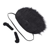 PUNELE Barbe D'Halloween en Peluche, Fausse Barbe Douce et Confortable pour les Fêtes de Costumes, Jeux Scolaires, Productions Théâtrales, Décoration de Barbe Moustache (Carte papier bleue)