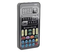 PUNELE Changeur de Voix Ensemble 8 Modes de Voix 8 Effets Sonores Portable Mini Carte Son avec LED Lumières pour Téléphone Ordinateur Gaming (Version Anglaise)