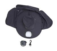 PUNELE Chapeau de Soleil à Bord Large, Chapeau de Ventilateur Solaire UPF50, Chapeau de Pêche Extérieur Extra Largeur à Bord pour Hommes et Femmes, 3 Vitesses de Vent, Réglables, Légers, (Gris foncé)