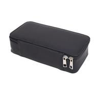 PUNELE Étui à Crayon de Grande capacité PU Sac à Enclos à Fermeture à Glissière avec Doubles Couches et Poches de Boucle de Crochet pour Les Fournitures d'art de Voyage de Bureau (Noir)