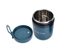 PUNELE Récipient à soupe en acier inoxydable de 500 ml, pot alimentaire isolé avec revêtement en cuivre à double paroi et couvercle étanche aux fuites pour les voyages scolaires de bureau (bleu