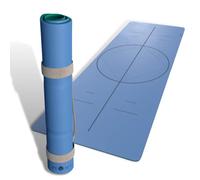 PUNIMA Tapis de yoga XXL sans TPE, 100% caoutchouc naturel et cuir végétalien de qualité supérieure, antidérapant, extra large et long, sans TPE, tapis de fitness, tapis de yoga, 183 x 68 x 0,4 cm