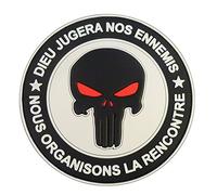 Punisher DIEU JUGERA NOS ENNEMIS DEVGRU Morale PVC Fastener Patch (Multicolor)