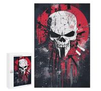 Punisher Skull Poster Artwork Puzzle 1000 Pièces Educa Jouet en Bois Cadeau Unique Décoration Intérieure Jeu Éducatif Challenge Toy Adultes Et Enfants À Partir De 14 Ans 1000 PCS