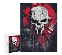 Punisher Skull Poster Artwork Puzzle 500 Pièces Educa Jouet en Bois Cadeau Unique Décoration Intérieure Jeu Éducatif Challenge Toy Adultes Et Enfants À Partir De 14 Ans 500 PCS