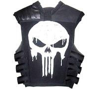 Punisher Thomas Jane Gilet tactique en cuir véritable Noir