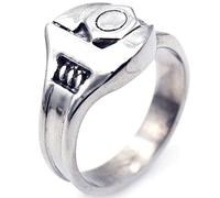 Punk 316l en acier inoxydable Silver Color Mécanique Mécanique Cécrave Vis Style Tools Ring Jewelry for Men Punk Anneaux Bijoux