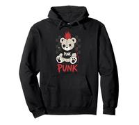 Punk Bear Goth Teddy Alternative Emo Rebelle Animal Sweat à Capuche
