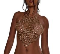 Punk Body Chain Soutien-gorge Bikinis Chaîne Chaînes de poitrine Mode Bodys Chaînes Bijoux Accessoires réglables pour Raves Party Beach Edgy & Chest Top