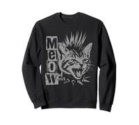Punk Cat Emo Kitten Alt Grunge Goth Edgy Graphic Sweatshirt