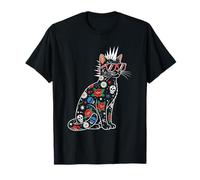 Punk Cat Punk Rocker pour Tout-Petits Garçons Enfants Garçon T-Shirt