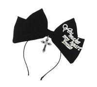 Punk Cheveux surdimensionnés Ras du Coiffe Rétro Bandeau pour Concerts de Rock Festival de Musique Croisé Foncé Coiffe Unisexe