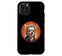 Punk Chihuahua Mohawk Veste en Cuir Treat Bone Rock Pet Dad Coque pour iPhone 11 Pro