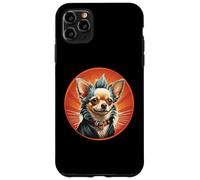 Punk Chihuahua Mohawk Veste en Cuir Treat Bone Rock Pet Dad Coque pour iPhone 11 Pro Max