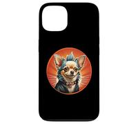 Punk Chihuahua Mohawk Veste en Cuir Treat Bone Rock Pet Dad Coque pour iPhone 13