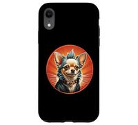 Punk Chihuahua Mohawk Veste en Cuir Treat Bone Rock Pet Dad Coque pour iPhone XR