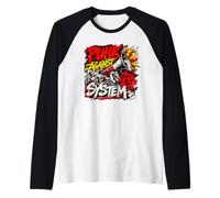 Punk Contre Le système - Protestation Rebelle du Punk Rock Manche Raglan
