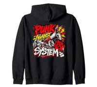 Punk Contre Le système - Protestation Rebelle du Punk Rock Sweat à Capuche