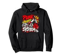 Punk Contre Le système - Protestation Rebelle du Punk Rock Sweat à Capuche