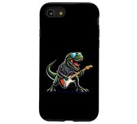 Punk Dinosaur, Rock'n Roll Goth Dino, Groupe de Guitare Amusant pour Enfants Coque pour iPhone SE (2020) / 7/8