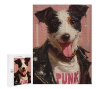 Punk Dog Art Print-2 Puzzle 1000 Pièces Educa Jouet en Bois Cadeau Unique Décoration Intérieure Jeu Éducatif Challenge Toy Adultes Et Enfants À Partir De 14 Ans 500 PCS