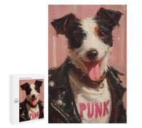 Punk Dog Art Print-2 Puzzle 1000 Pièces Educa Jouet en Bois Cadeau Unique Décoration Intérieure Jeu Éducatif Challenge Toy Adultes Et Enfants À Partir De 14 Ans 1000 PCS