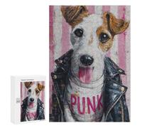 Punk Dog Fashion Art Print-5 Puzzle 1000 Pièces Educa Jouet en Bois Cadeau Unique Décoration Intérieure Jeu Éducatif Challenge Toy Adultes Et Enfants À Partir De 14 Ans 300 PCS