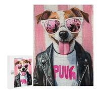Punk Dog Fashion Sunglasses Puzzle 1000 Pièces Educa Jouet en Bois Cadeau Unique Décoration Intérieure Jeu Éducatif Challenge Toy Adultes Et Enfants À Partir De 14 Ans 500 PCS