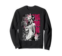 Punk Girl avec Masque Kitsune et Kanji Sweatshirt