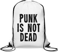 Punk is Not Dead Sac de gym décontracté avec cordon de serrage Blanc