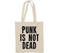 Punk is Not Dead Sac fourre-tout en coton naturel Blanc
