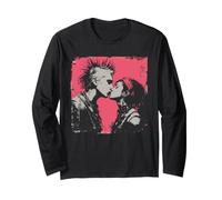 Punk Love - Moment de Baiser dans Le Style Rebelle Manche Longue