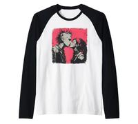 Punk Love - Moment de Baiser dans Le Style Rebelle Manche Raglan