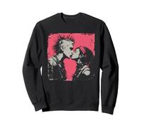 Punk Love - Moment de Baiser dans Le Style Rebelle Sweatshirt