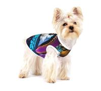 Punk Portrait RAM Skull Gilet en Coton pour Petit Chien L Respirant Doux et Confortable Pet Vêtements pour Chat Chien