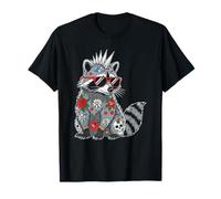 Punk Raccoon Punk Rocker pour Tout-Petits Garçons Enfants T-Shirt