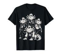 Punk Rock Axolotl Mohawk Collier à Pointes drôle Vintage Badass T-Shirt