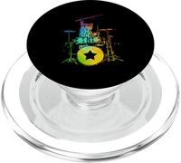 Punk Rock Chaton Chat Batteur Jouant Batterie Star Band PopSockets PopGrip pour MagSafe