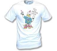 Punk Rock Duck As Worn by Kurt Cobain T-Shirt in White Size XL